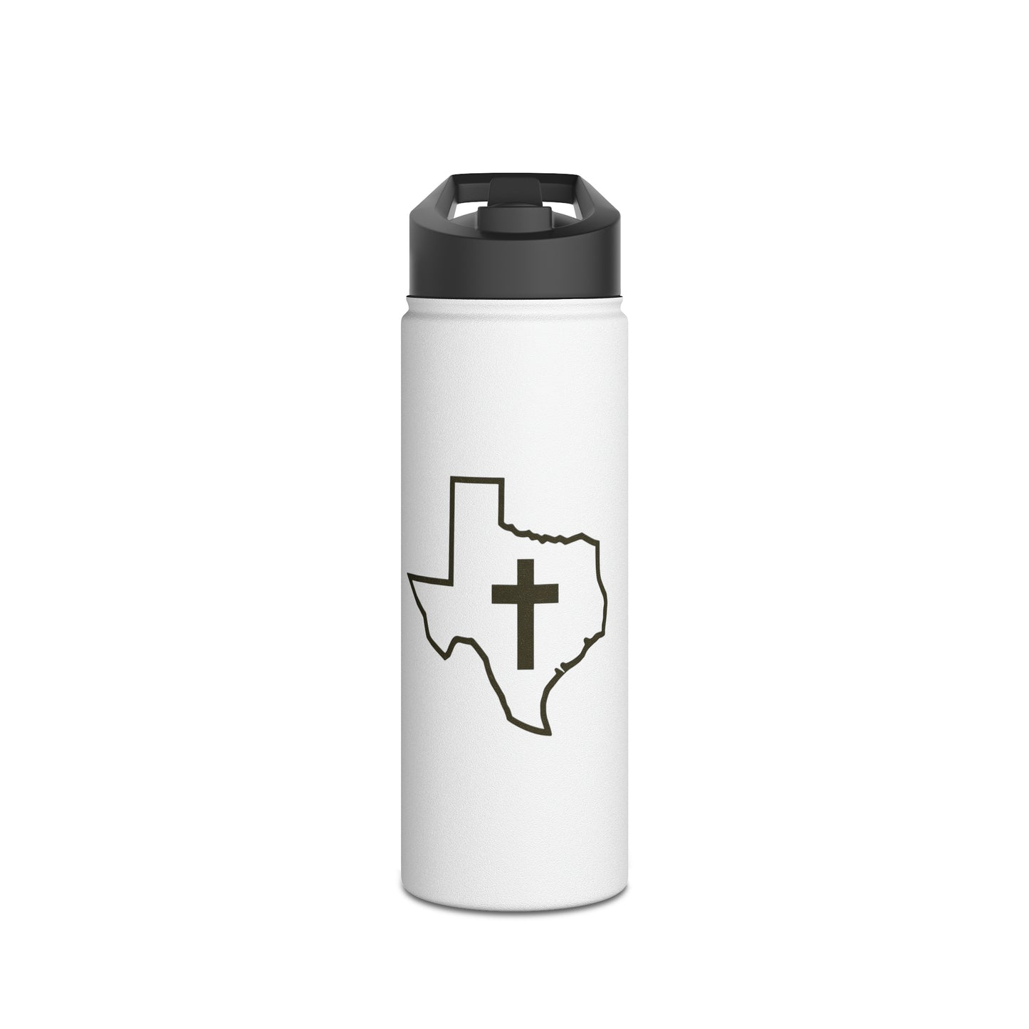 Texas Christian Cross Stainless Steel Water Bottle, Standard Lid