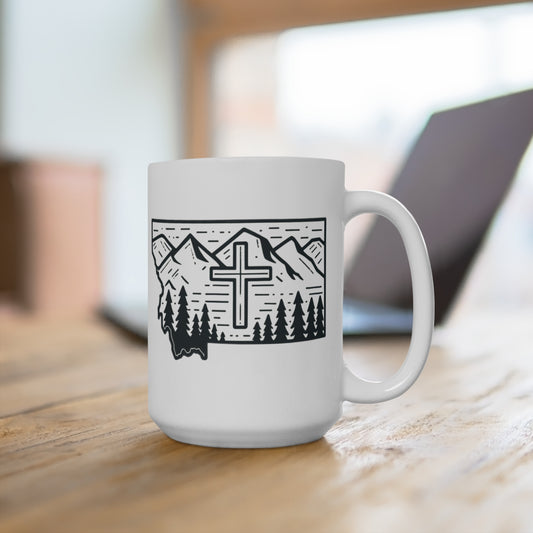 Montana Christian Cross 15oz mug