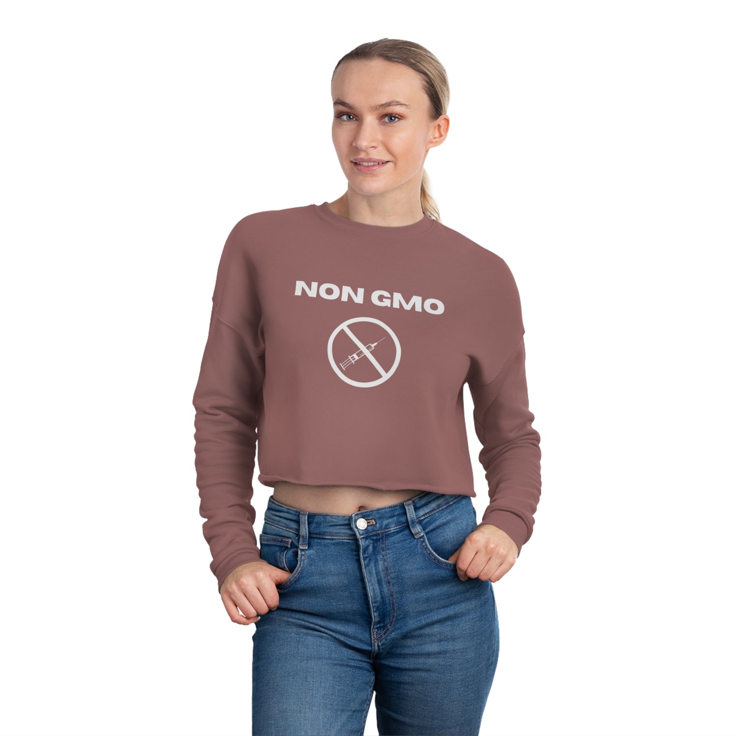 Non GMO Women's Cropped Sweatshirt