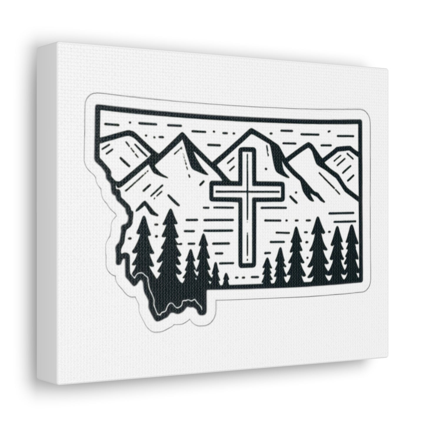 Montana Christian Cross Canvas Wrap