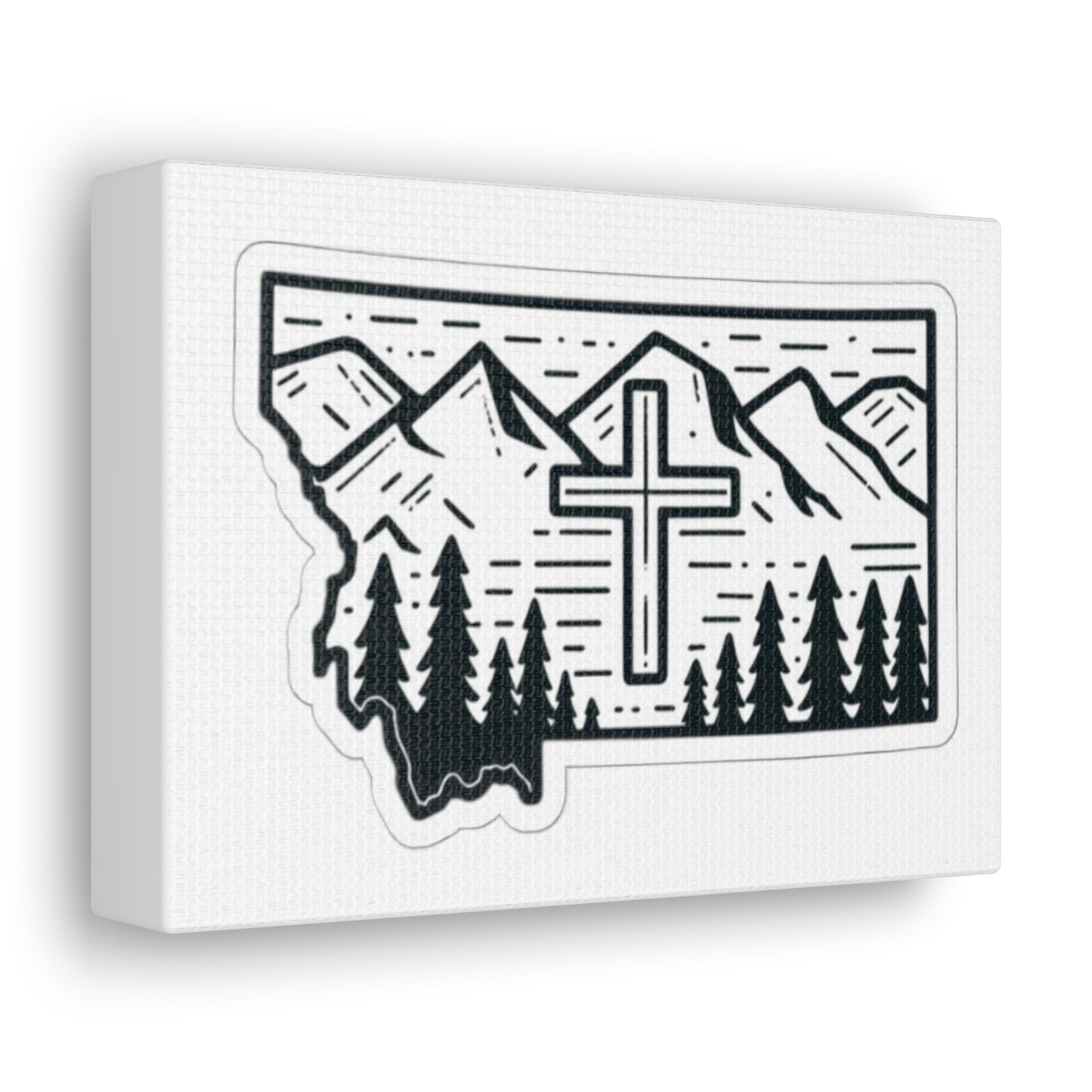 Montana Christian Cross Canvas Wrap