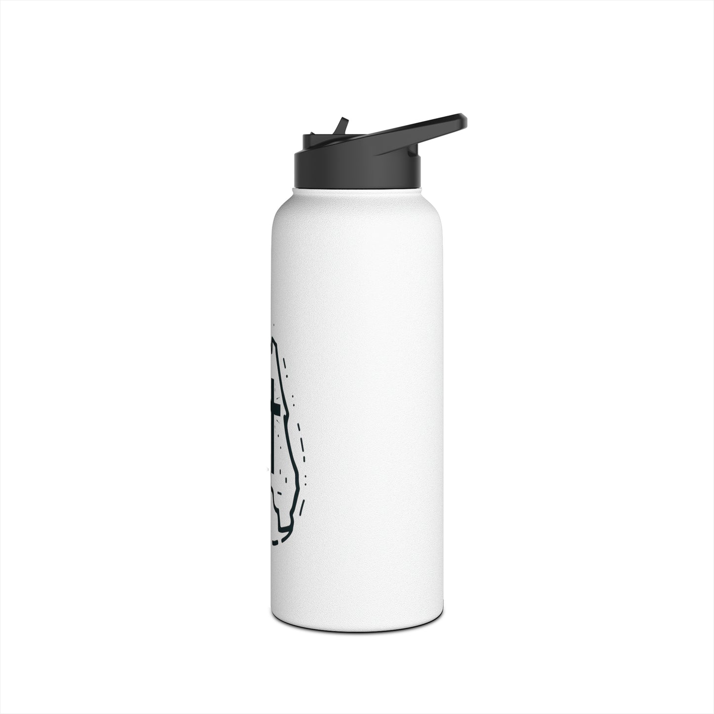 Florida Christian Cross Stainless Steel Water Bottle, Standard Lid