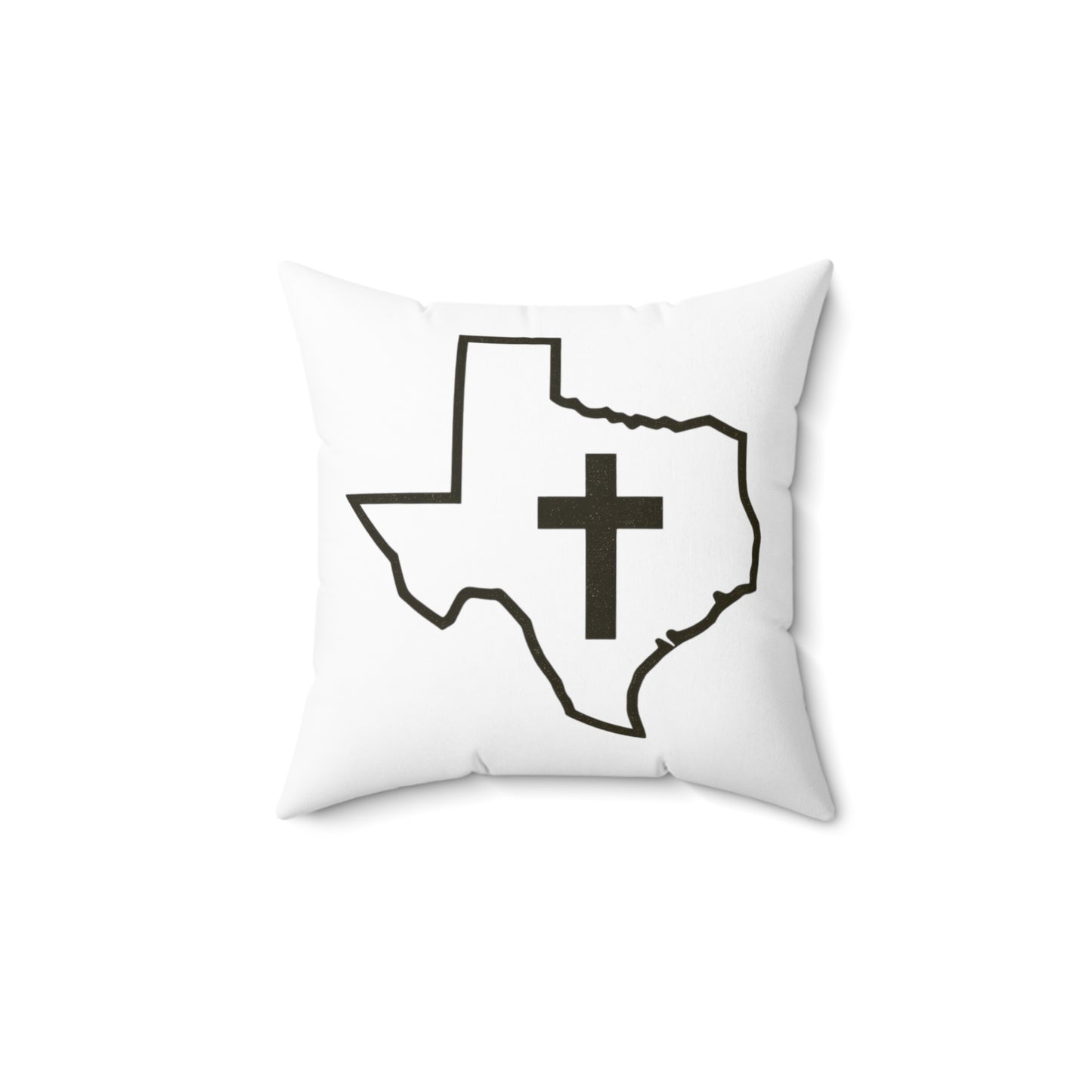 Texas Christian Cross Faux Suede Square Pillow