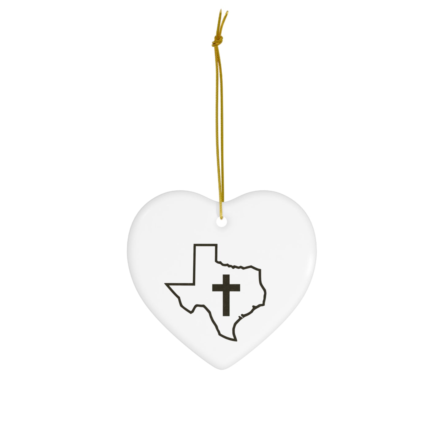 Christian Cross Florida Ceramic Christmas Ornament, 4 shapes