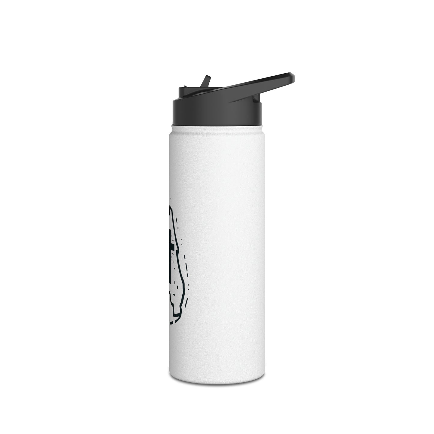 Florida Christian Cross Stainless Steel Water Bottle, Standard Lid