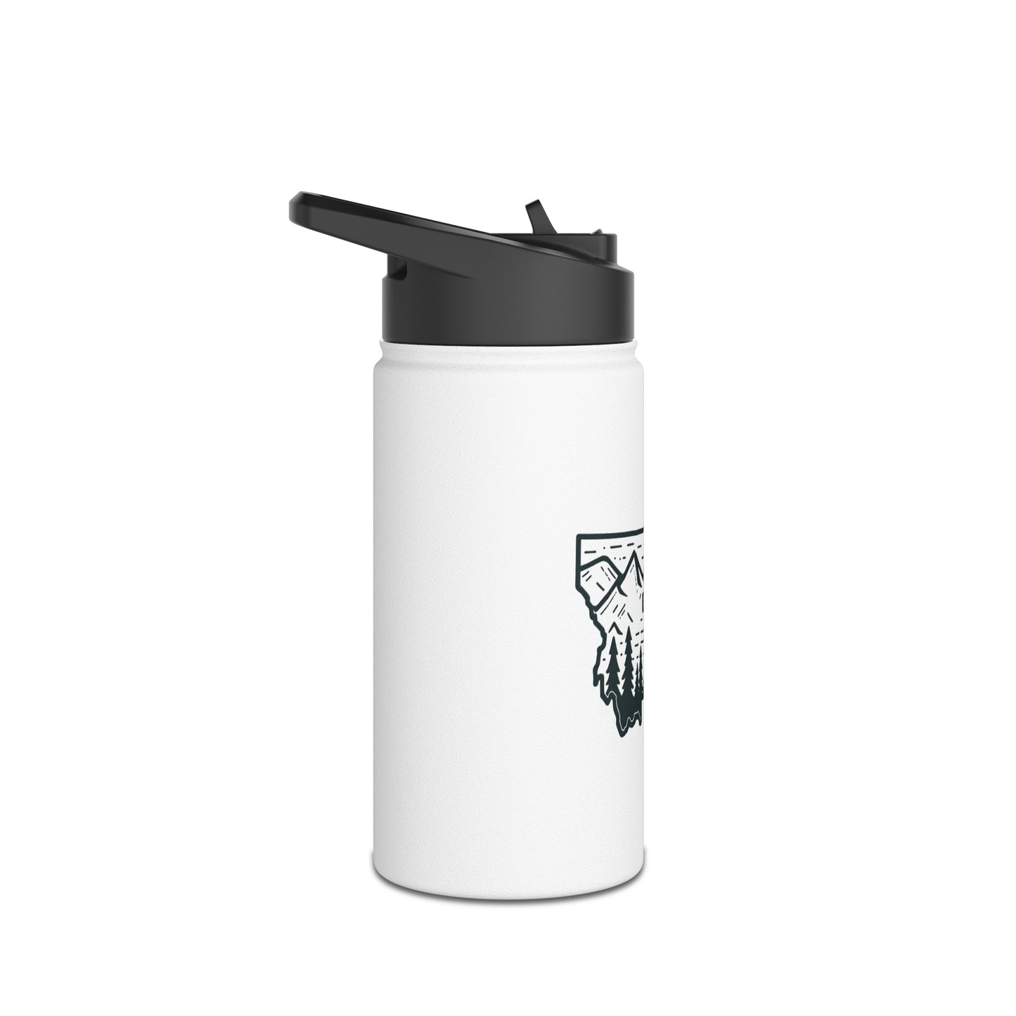 Montana Christian Cross Stainless Steel Water Bottle, Standard Lid