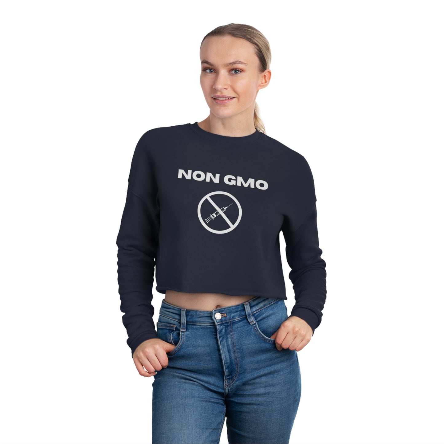 Non GMO Women's Cropped Sweatshirt