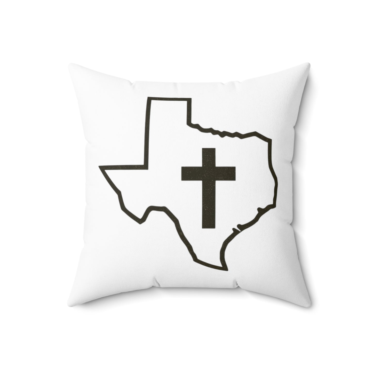 Texas Christian Cross Faux Suede Square Pillow