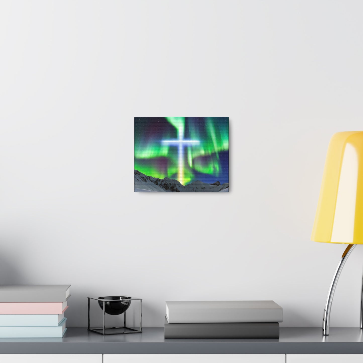 Northern Lights Cross Canvas Wrap