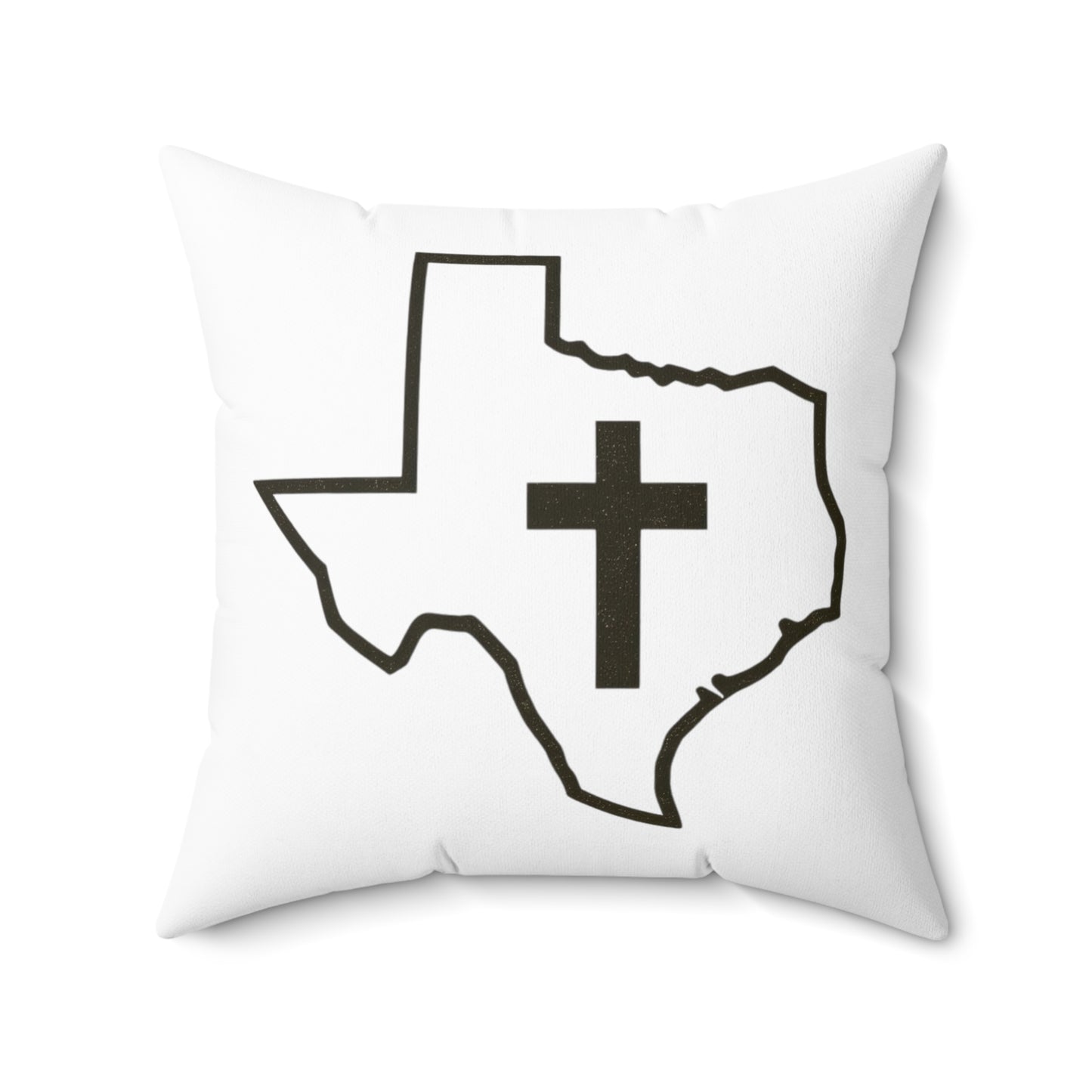 Texas Christian Cross Faux Suede Square Pillow