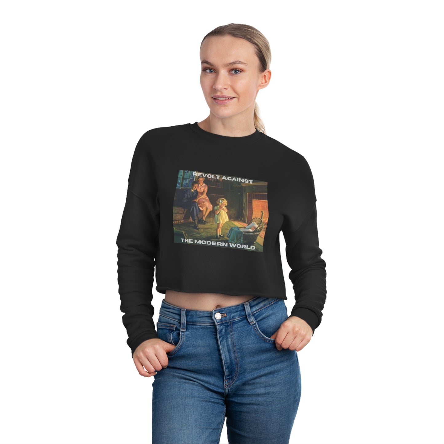 Revolt Against the Modern World Women's Cropped Sweatshirt