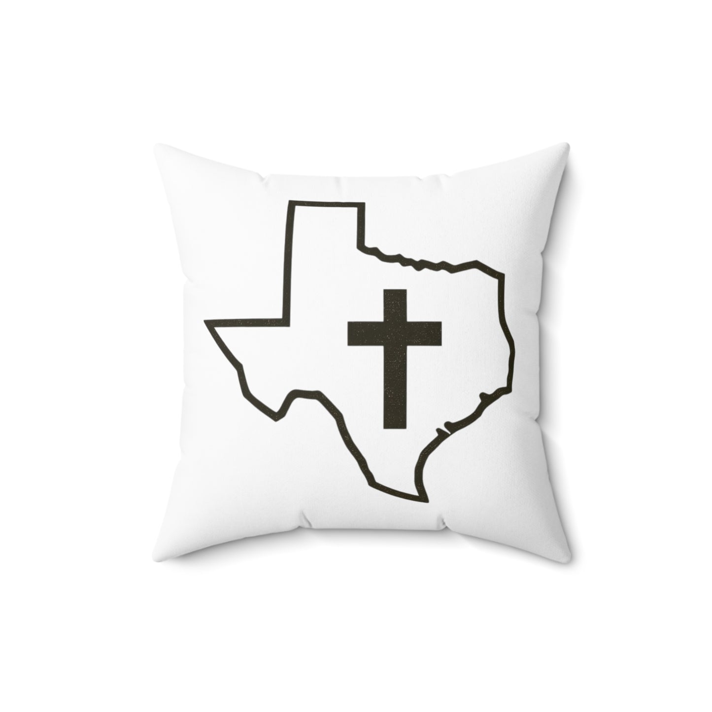 Texas Christian Cross Faux Suede Square Pillow