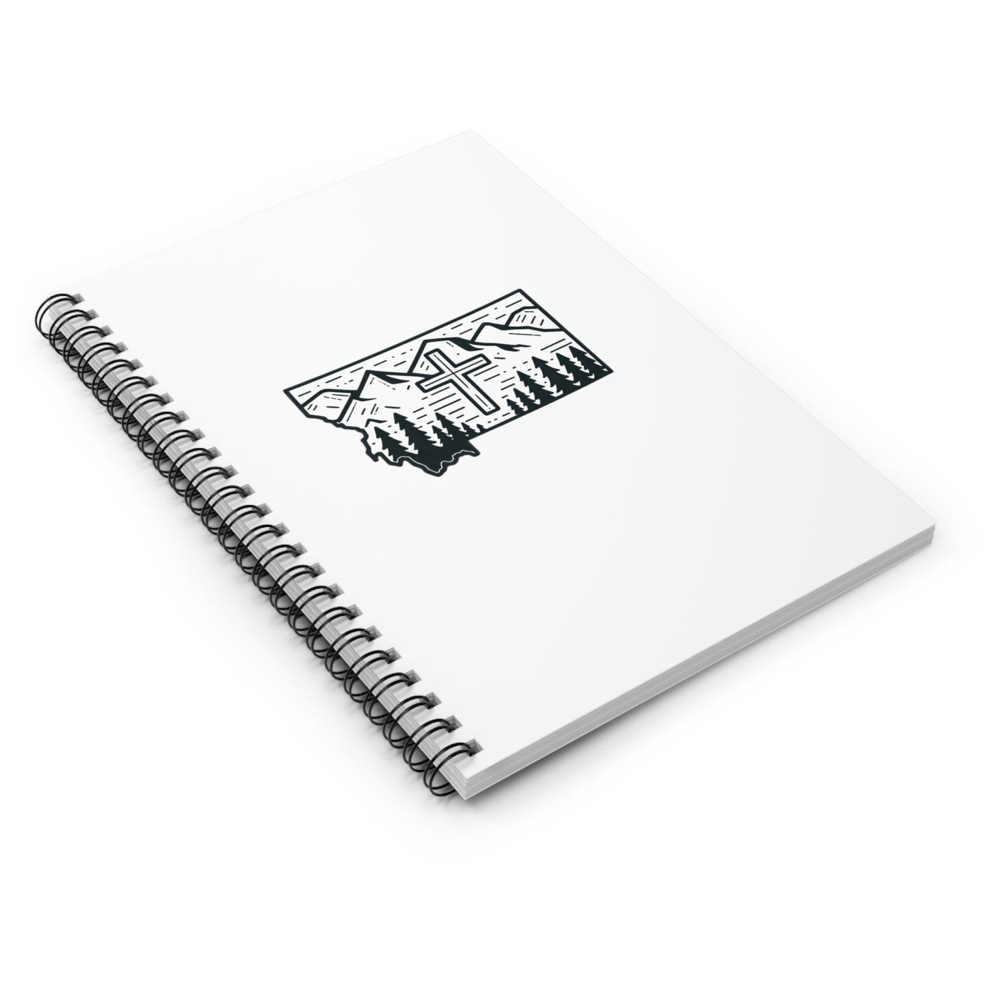 Montana Christian Cross Spiral Notebook