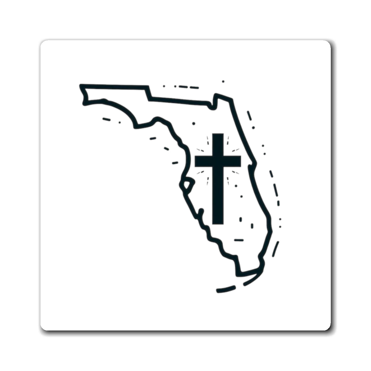 Florida Christian Cross Magnet