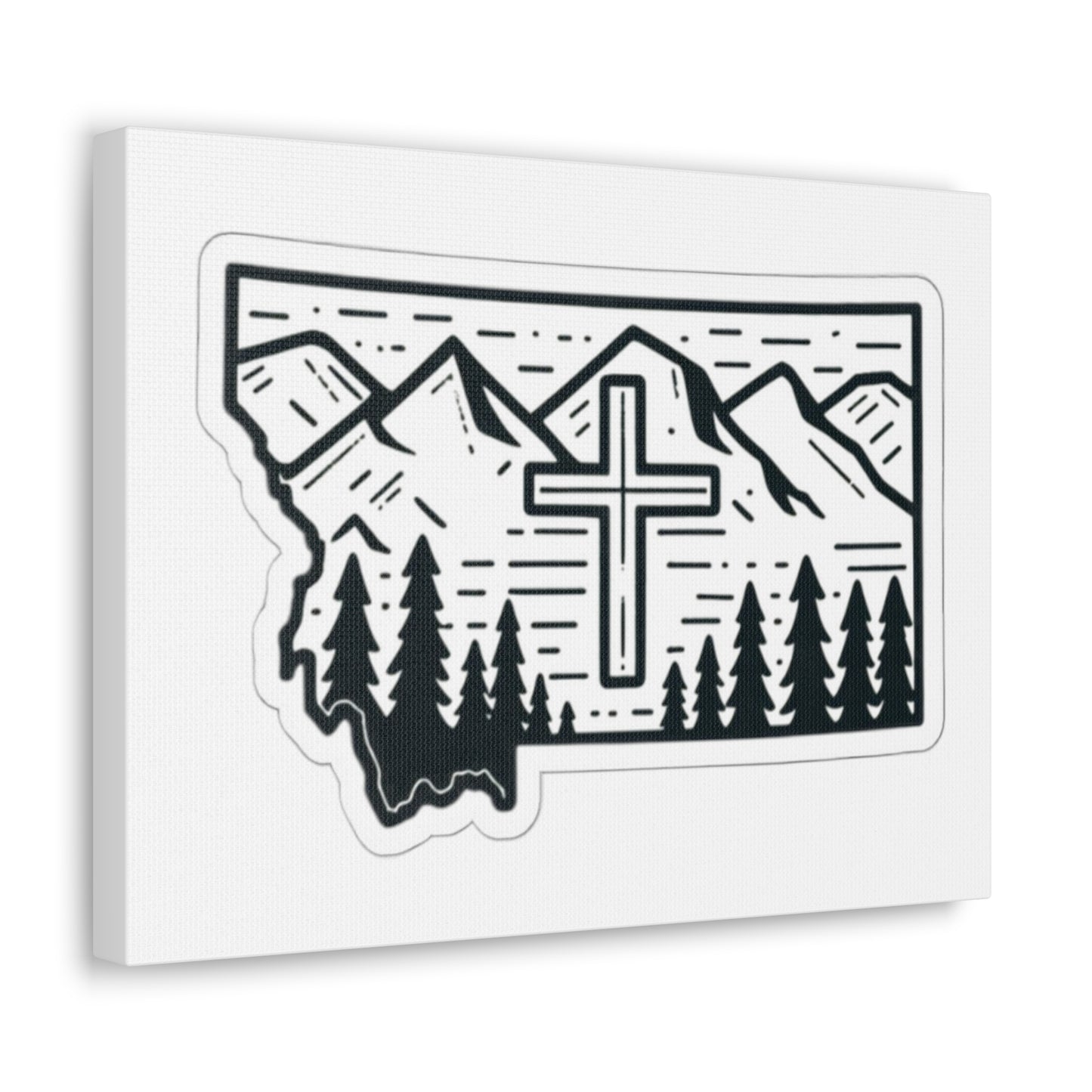 Montana Christian Cross Canvas Wrap